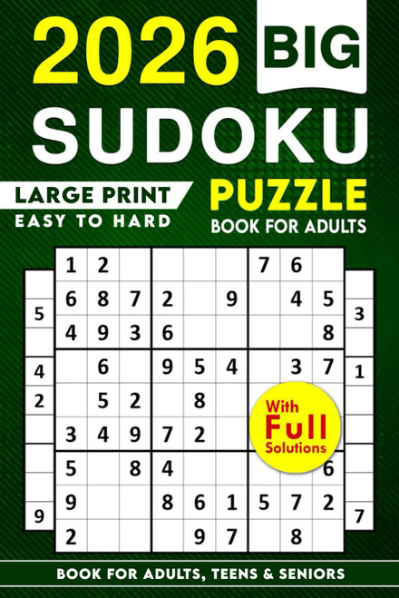Sudoku Book for Adults - Two Puzzles per Page