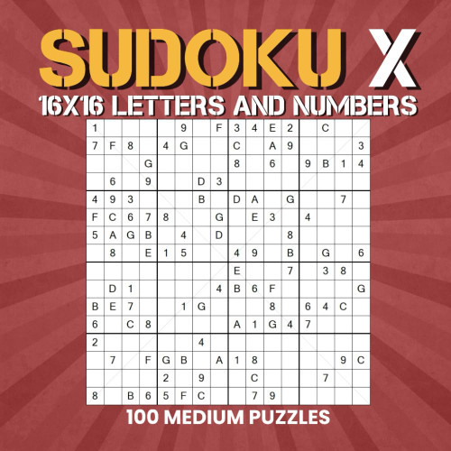 Sudoku X 16x16 Letters and Numbers