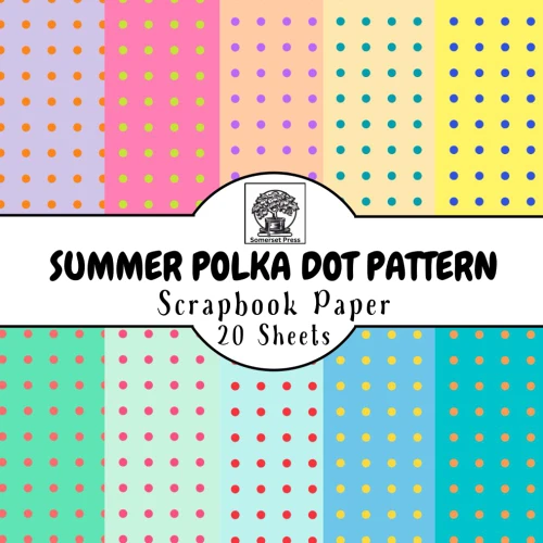 Summer Polka Dot Scrapbook Paper