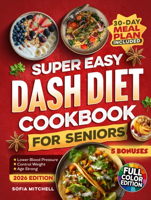 Super Easy DASH Diet Cookbook For Seniors: 100 Quick
