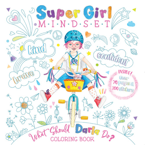 Super Girl Mindset Coloring and Sticker Book
