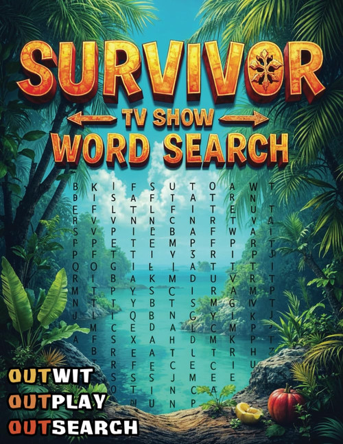 Survivor TV Show Word Search: OutWit, OutPlay, OutSearch
