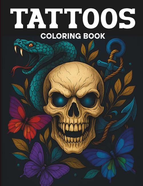 Tattoo Coloring Book for Adults: Discover Wild Animals
