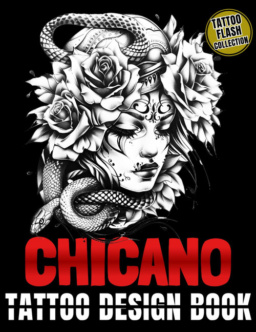 Tattoo Design Book: 400 Chicano Tattoos for Adults