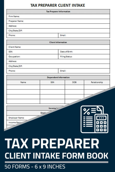 Tax Preparer Client Intake Form Book