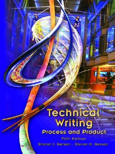 Technical Writing: Process And Product