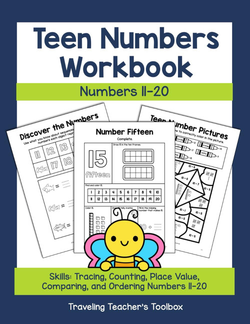 Teen Numbers Workbook: Numbers 11-20