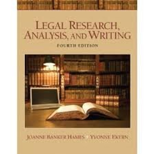Legal Research Analysis And Writing