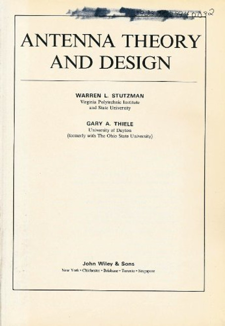 Antenna Theory And Design