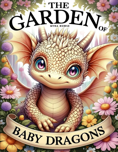 The Garden of Baby Dragons: A Cute Fantasy Coloring Book for Adults and