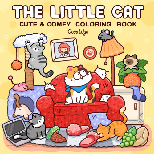The Little Cat: Cozy Life of Kitty Coloring Book for Adults and Teens