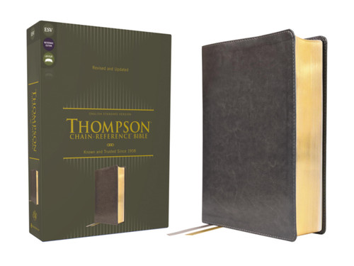 Thompson Chain-Reference Bible – Leathersoft, Gray, Red Letter (ESV)