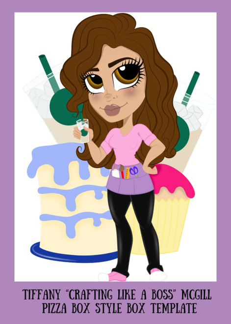 Tiffany "Crafting Like a Boss" McGill: Pizza Box Style Box Template
