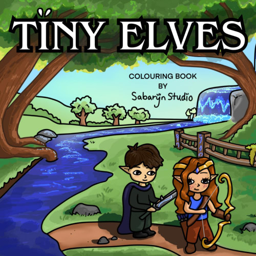 Tiny Elves: A Cozy Adventure Colouring Book for teens and adults