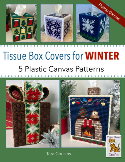 Tissue Box Covers for WINTER: 5 Plastic Canvas Patterns