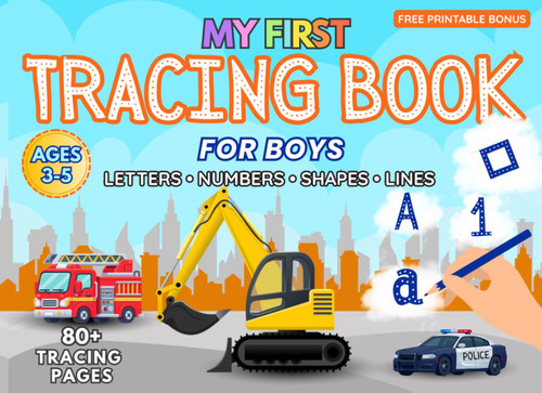 Tracing Book for Boys Ages 3-5: Full Color Edition: Big Easy Lines for