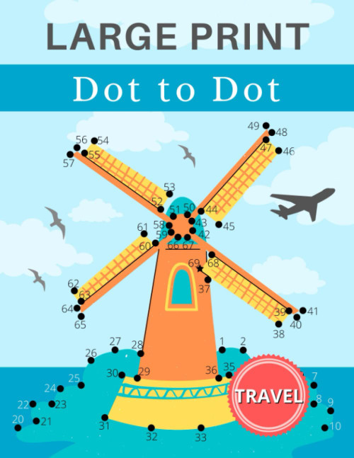 Travel Large Print Dot to Dot for Adults