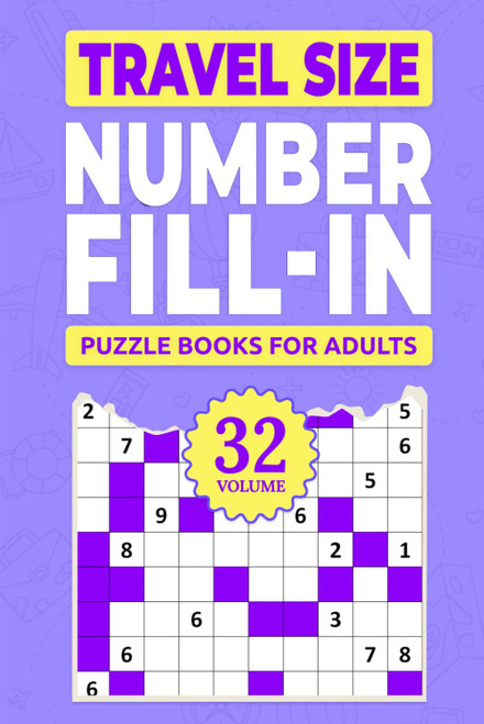 Travel Size Number Fill In Puzzle Books For Adults