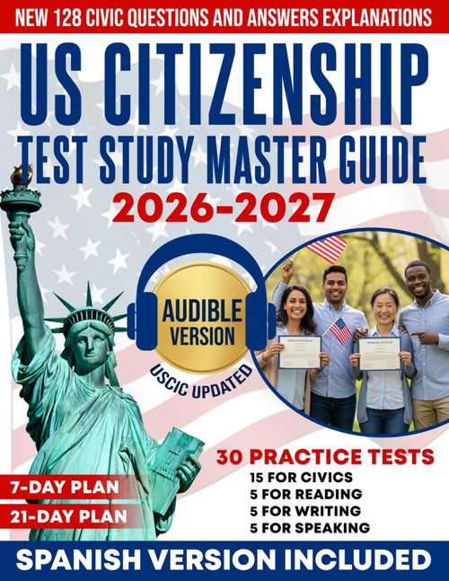 Us Citizenship: Test Study Master Guide