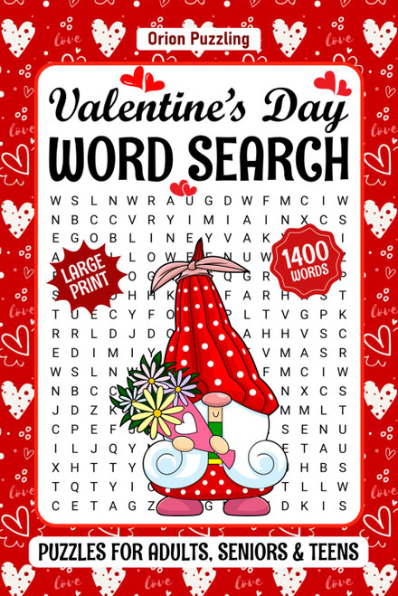 Valentine's Day Large Print Word Search For Adults