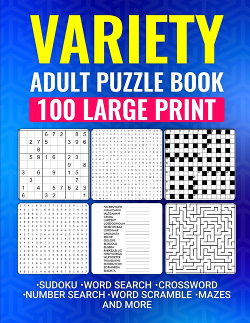 Variety Adult Puzzle Book: 100 Large Print Sudoku