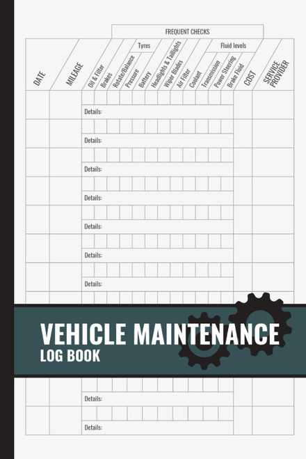 Vehicle Maintenance Log Book: Car Service & Repair Journal