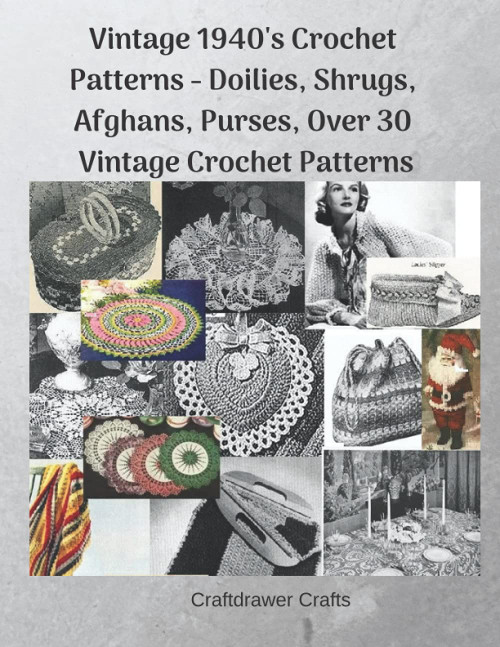 Vintage 1940's Crochet Patterns - Doilies