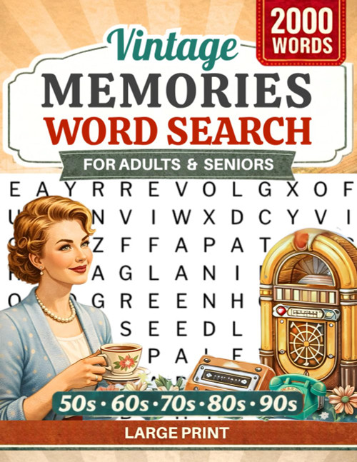 Vintage Memories Word Search: Large Print Word Search Puzzle Book for