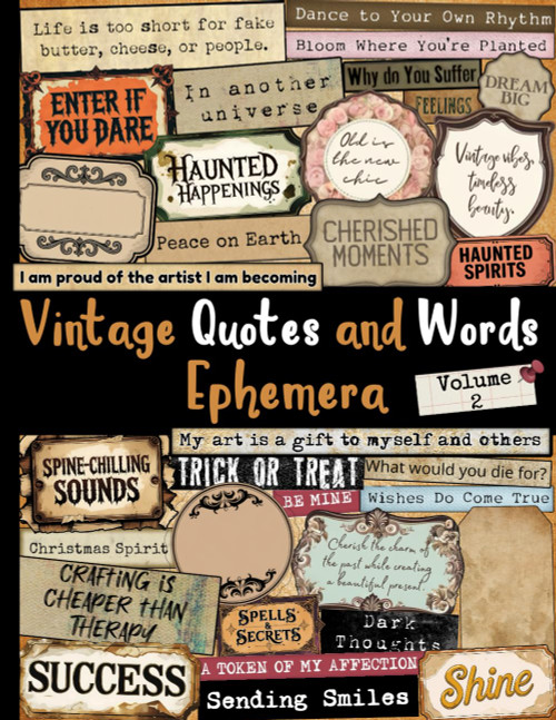 Vintage Quotes and Words Ephemera – Volume 2: 1