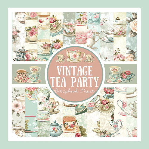 Vintage Tea Party Scrapbook Paper