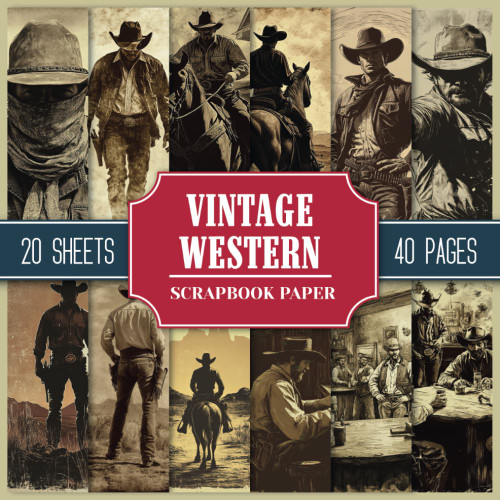 Vintage Western Scrapbook Paper: Double-Sided Decorative Paper