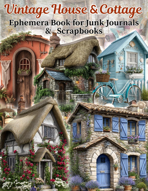 Vintage Whimsical House & Cottage Lover Ephemera For Art Journaling And