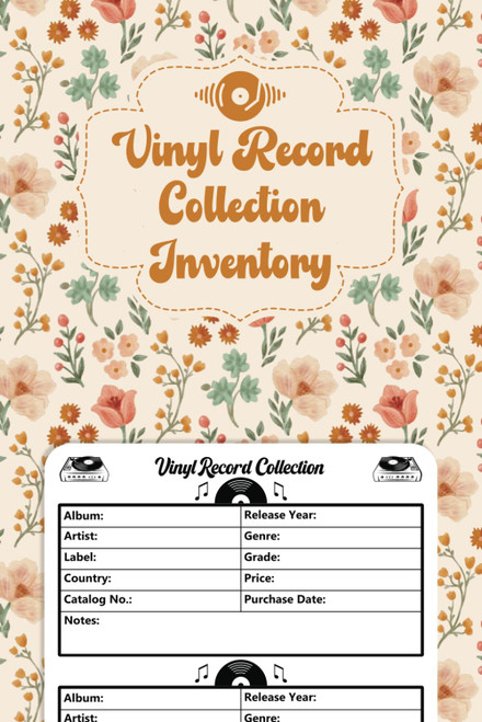Vinyl Record Collection Inventory | Vinyl Record Collector Log Book | A