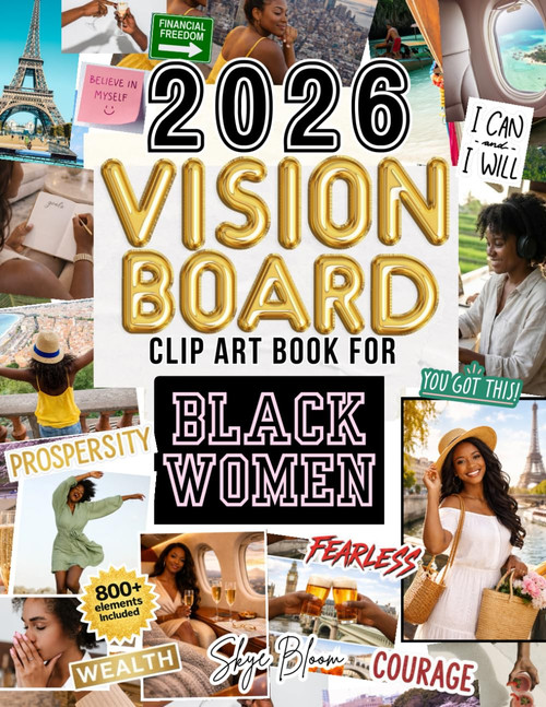Vision Board Clip Art Book For Black Women
