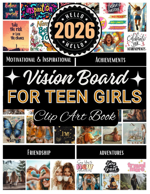 Vision Board Clip Art Book For Teen Girls
