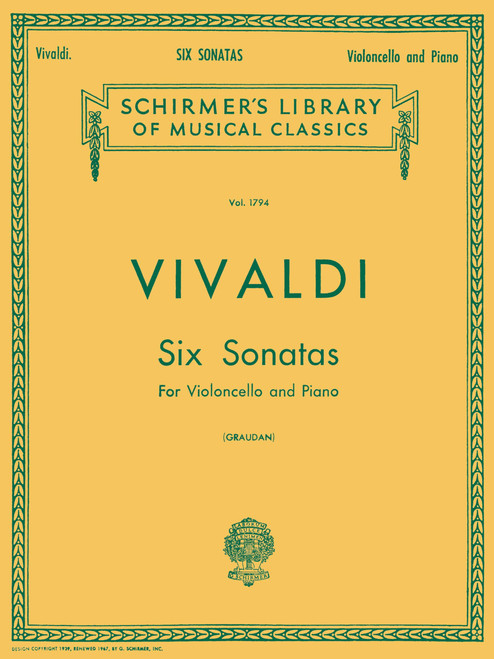 Vivaldi: Six Sonatas for Violoncello and Piano - Schirmer Library of
