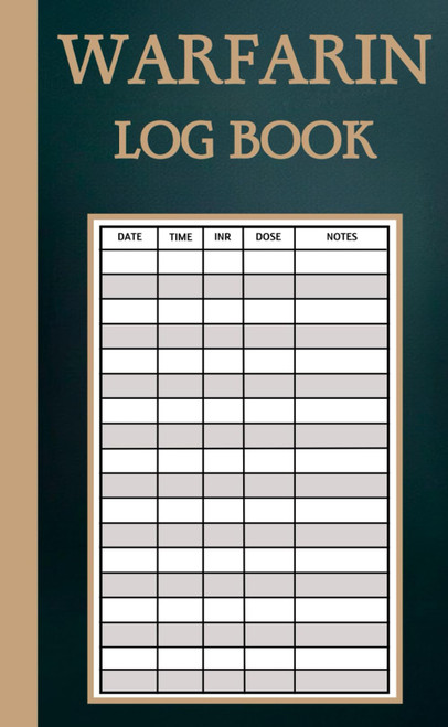 Warfarin Log Book: Track INR Levels