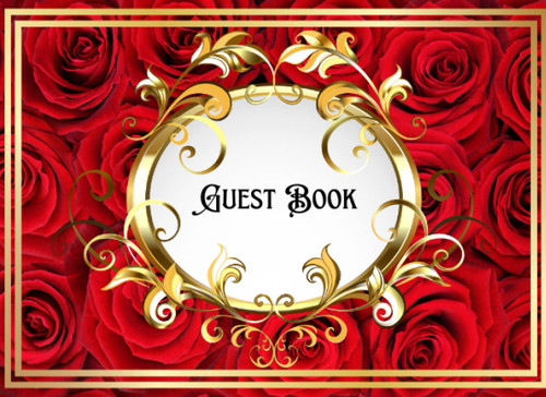 Wedding Guest Book Red Roses: Elegant and Formal Gift Idea for Visitors