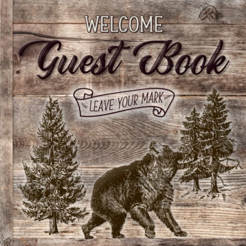 Welcome Guest Book: Bear in the Wilderness Design (Bird)