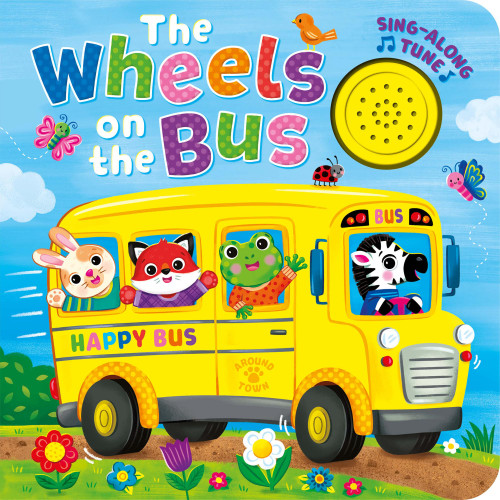 Wheels on the Bus Song Book – 1-Button Musical Board Book for Toddlers & Infants