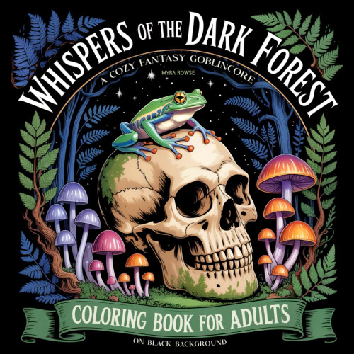 Whispers of the Dark Forest: A Cozy Fantasy Goblincore Coloring Book for