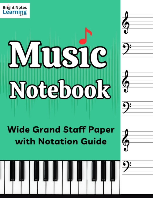 Wide Staff Music Notebook Kids and Adults