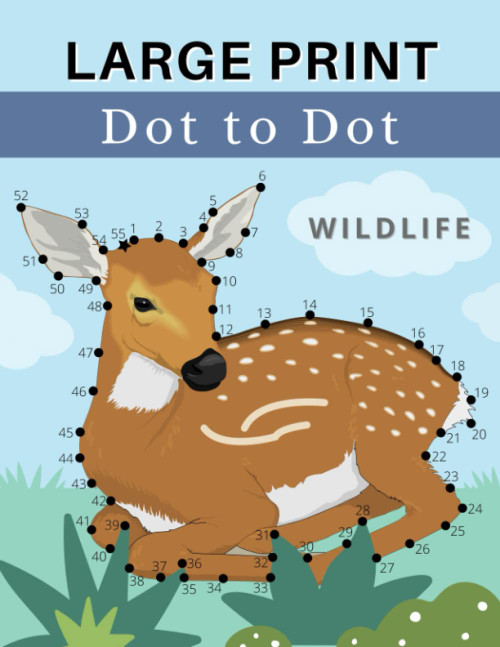 Wildlife Large Print Dot to Dot for Adults