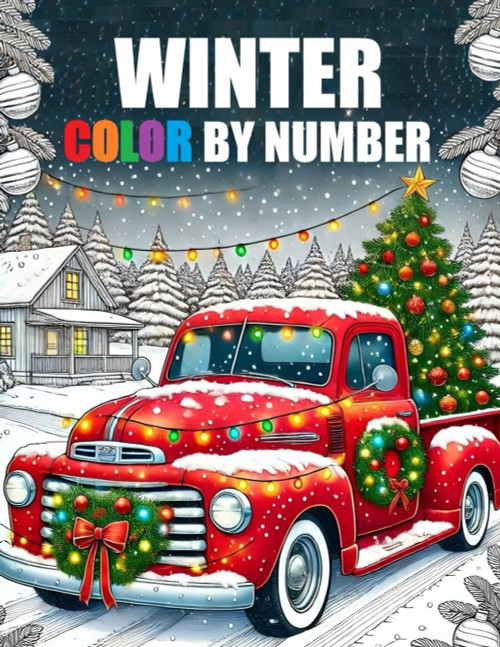 Winter Color By Number Coloring Book