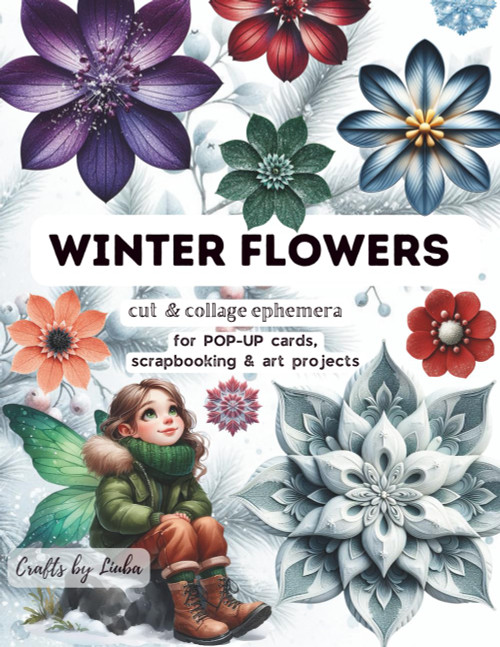 WINTER FLOWERS Cut & Collage Ephemera