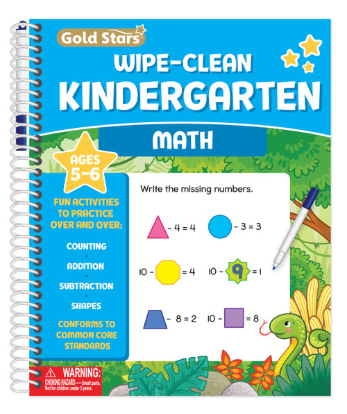 Wipe Clean Kindergarten Math Workbook Ages 5 to 6