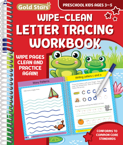 Wipe Clean Letter Tracing Workbook for Preschool Kids Ages 3-5