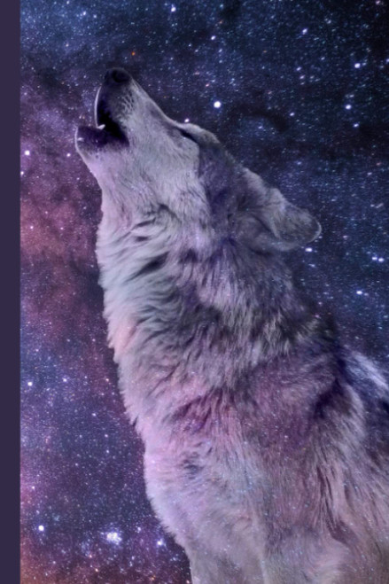 Wolf Notebook: Beautiful Howling Wolf Journal Notebook College Ruled For