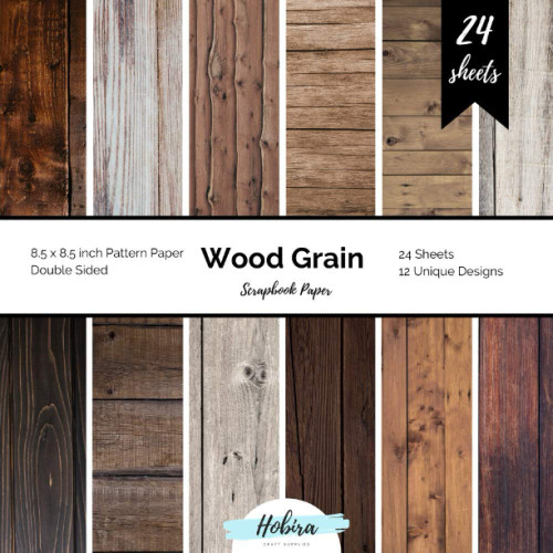 Wood Grain Scrapbook Paper: Pattern Paper Double Sided Craft Paper for