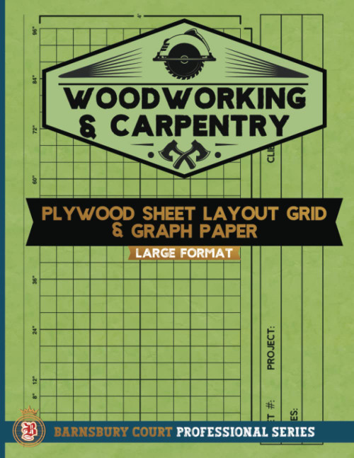 Woodworking & Carpentry Graph Paper and Plywood Sheet Layout 8.5x11 Format